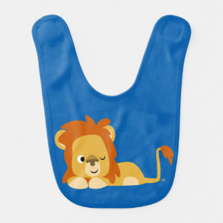 Cute Awake Cartoon Lion Baby Bib