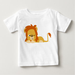 Cute Awake Cartoon Lion Children T-shirt