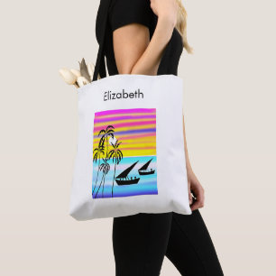 Cute Awesome and elegant Coastal Sailing Tote Bag
