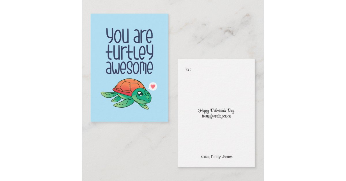 cute-awesome-turtle-funny-kids-valentine-s-day-note-card-zazzle