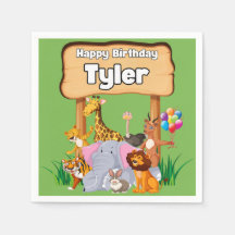 Cute Awesome Zoo Animal Kid's Party