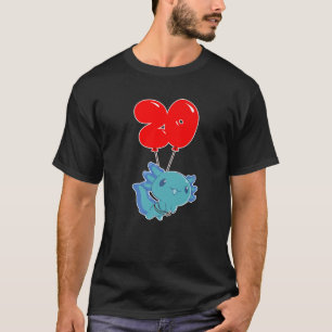 Cute Axolotl - 20Th Birthday - Kids Balloon Party T-Shirt