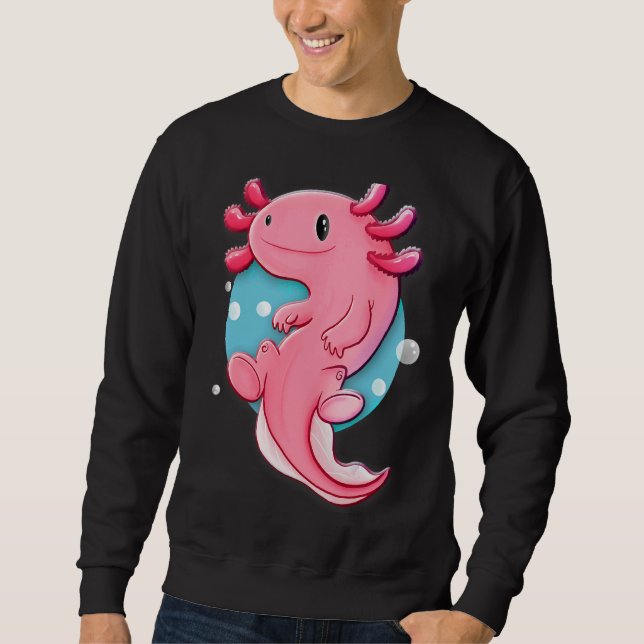 Cute Axolotl  Animal Sweatshirt (Front)