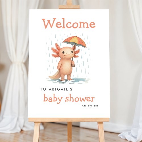 Cute Axolotl Baby Shower Welcome