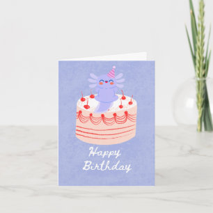 Cute axolotl birthday card
