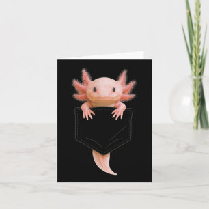Cute Axolotl Cket Funny For Men Women Teen Kid  Card