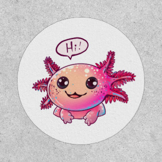 Cute Axolotl Comic in cartoon style Patch