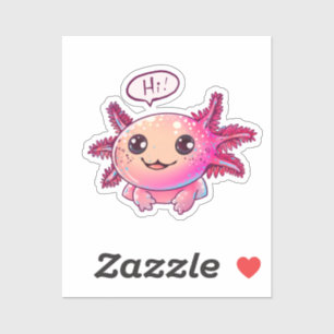 Cute Axolotl Comic in cartoon style Sticker