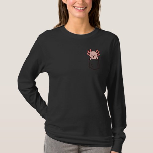 Cute Axolotl   For Boys Girls Axolotl In A Pocket T_Shirt