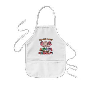 Cute Axolotl funny saying colorful design gift Kids' Apron