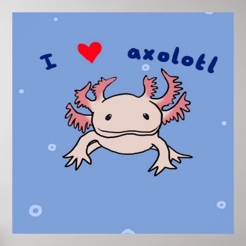 Cute Axolotl Gift Axolotl For Christmas  Poster