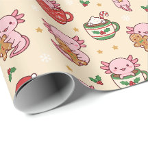 Cute Axolotl Gingerbread and Cocoa Christmas Cream