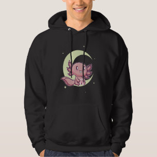 Cute Axolotl Happy Pi Day Fish Lizard 3 14159 Math Hoodie