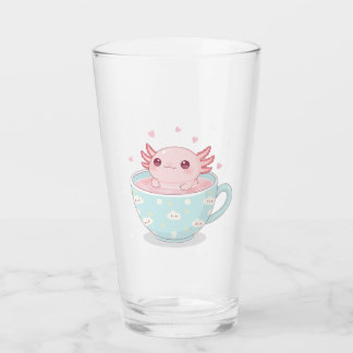 Cute axolotl in a cup