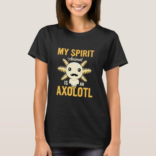 Cute Axolotl Kids Boys Girls My Spirit Animal Is A T_Shirt