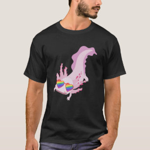 Cute Axolotl Lesbian Gay Pride LGBT Stuff Rainbow T-Shirt