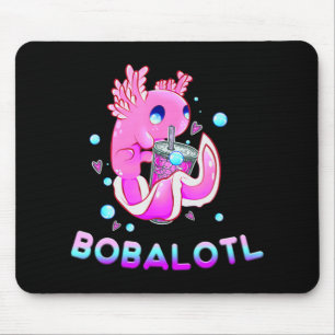 Cute Axolotl Lover Bobalotl Boba Kawaii Anime Japa Mouse Pad