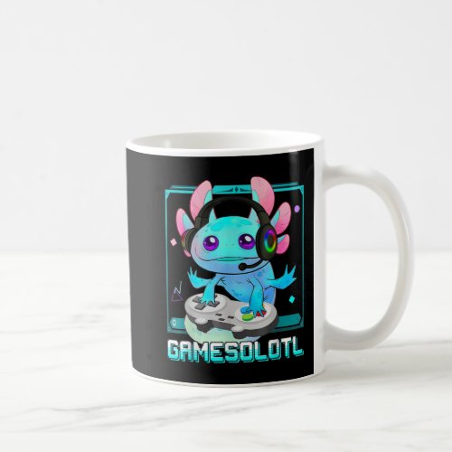 Cute Axolotl Lover Gamesalotl Gaming Axolotl Kids  Coffee Mug