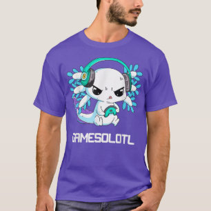 Cute Axolotl Lover Gamesalotl Gaming Axolotl Kids T-Shirt