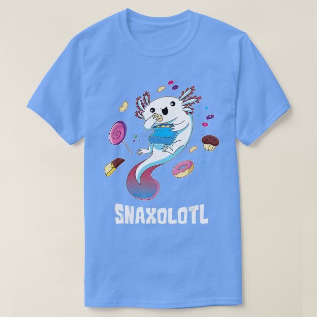 Cute Axolotl Lover Snaxolotl  (107)  T-Shirt (Design Front)