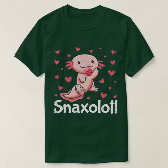 Cute Axolotl Lover Snaxolotl  (88)  T-Shirt (Design Front)