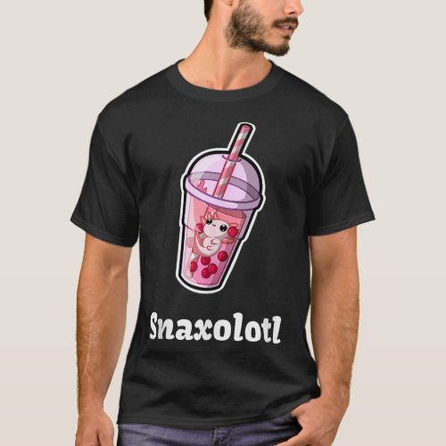 Cute Axolotl Lover Snaxolotl Kawaii Axolotl boba t T_Shirt