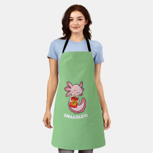 Cute Axolotl Lover Snaxolotl Kawaii Axolotl Food Apron