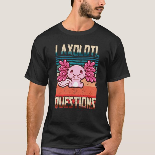 Cute axolotl mexican lurch newt aquarium T-Shirt (Front)