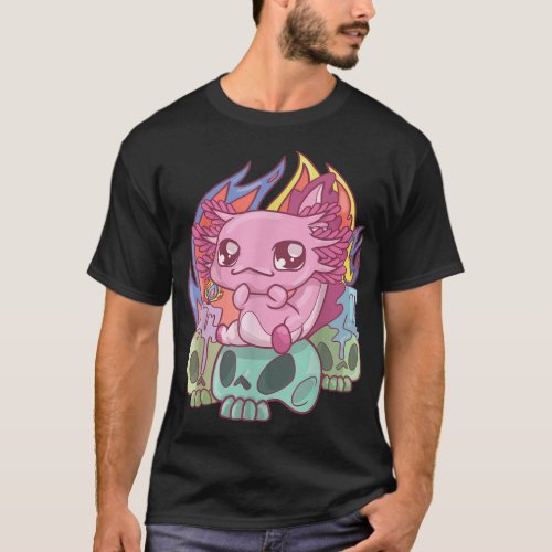 Cute Axolotl Occult Pastel Goth Kawaii Japan Anim T_Shirt