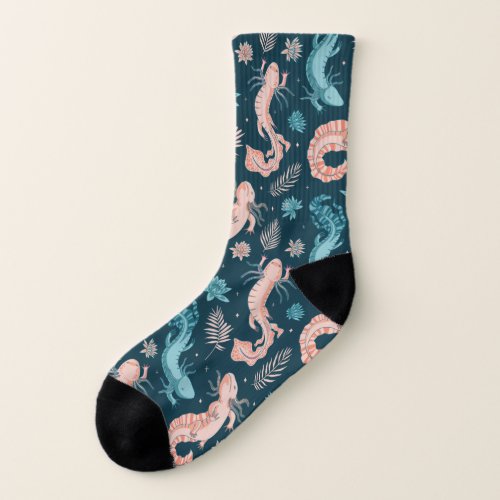 Cute Axolotl Pattern Kawaii Animal Socks