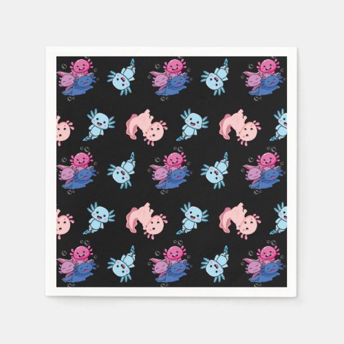 Cute Axolotl Pattern Napkins