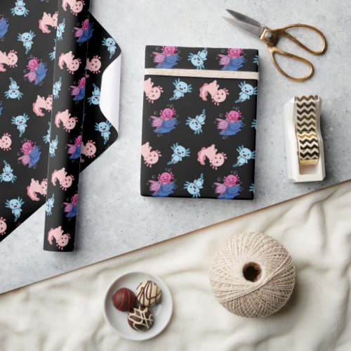 Cute Axolotl Pattern Wrapping Paper