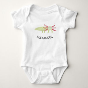 Cute Axolotl Personalized Baby Bodysuit