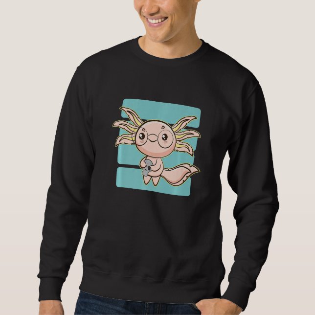 Cute Axolotl Pet Ambystoma Mexicanum Walking Fish  Sweatshirt (Front)