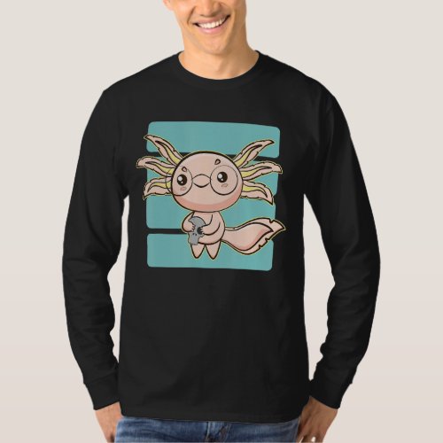 Cute Axolotl Pet Ambystoma Mexicanum Walking Fish  T_Shirt