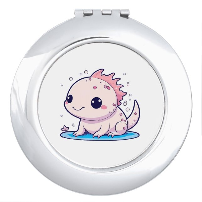 cute axolotl philosopher compact mirror (Front)