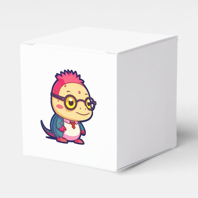 cute axolotl philosopher favor boxes (Front Side)