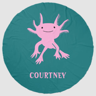 Cute Axolotl Pink Salamander Personalized Beach Towel