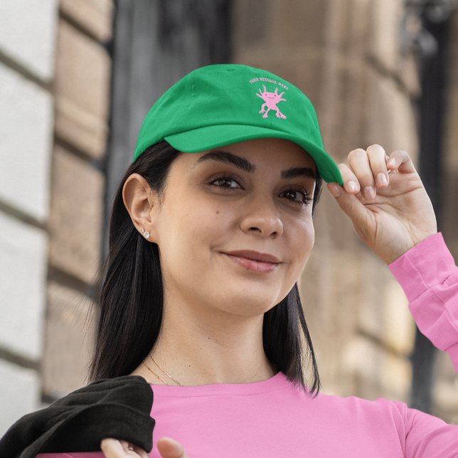Cute Axolotl Pink Salamander Personalized Hat (Creator Uploaded)