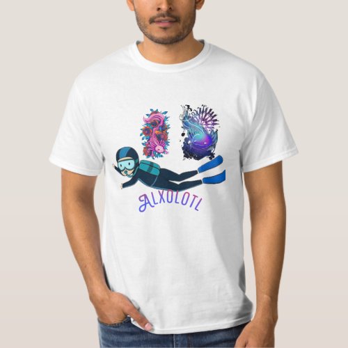 Cute Axolotl_Shirt I Axolotl Questions Retro Funny T_Shirt