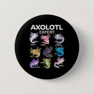 Cute Axolotl Tee For Boys & Girls Or Men - Axo Button