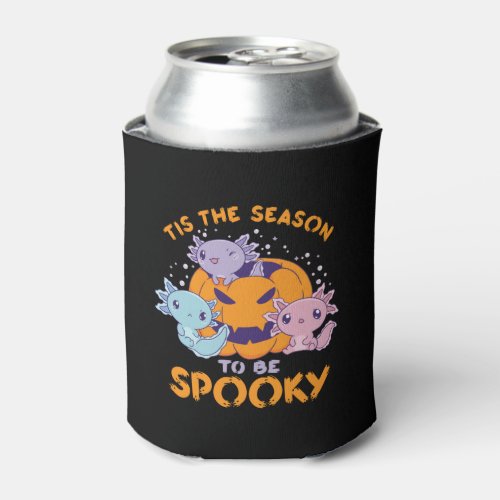 Cute Axolotl The Season To Be Spooky Halloween Can Cooler
