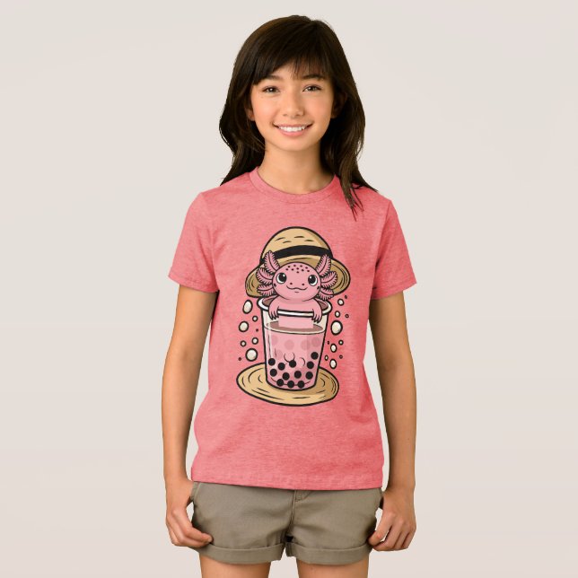 Cute Axolotl Tri-Blend Shirt (Front Full)