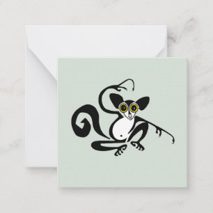 Cute AYE-AYE - lemur - primate -wildlife Note Card