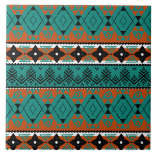 cute aztec pattern decor ceramic tile