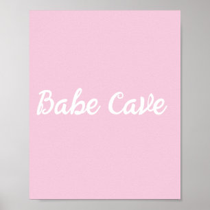 Cute Babe Cave Sign Wall Art