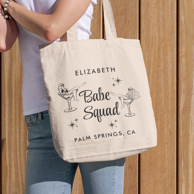 Cute Babe Squad Bachelorette Party Tote Bag (Creator Uploaded)