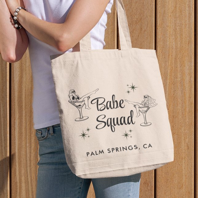 Cute Babe Squad Bachelorette Party Tote Bag (Creator Uploaded)