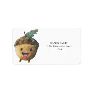 Cute baby acorn  label