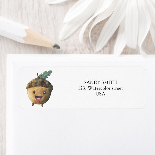 Cute baby acorn  label (Insitu)